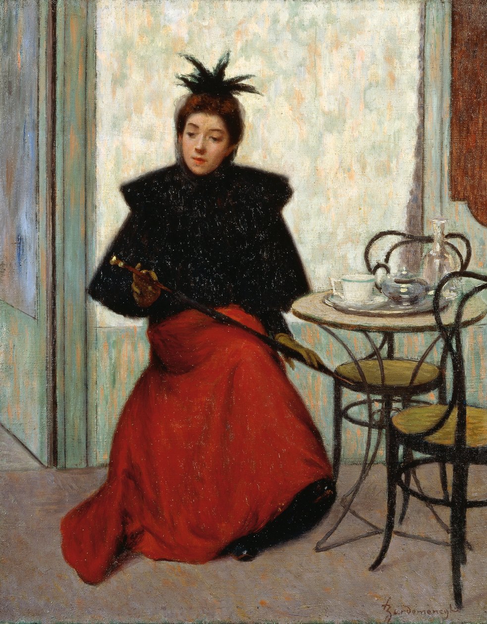 Au café, par Federico Zandomeneghi - Federigo Zandomeneghi