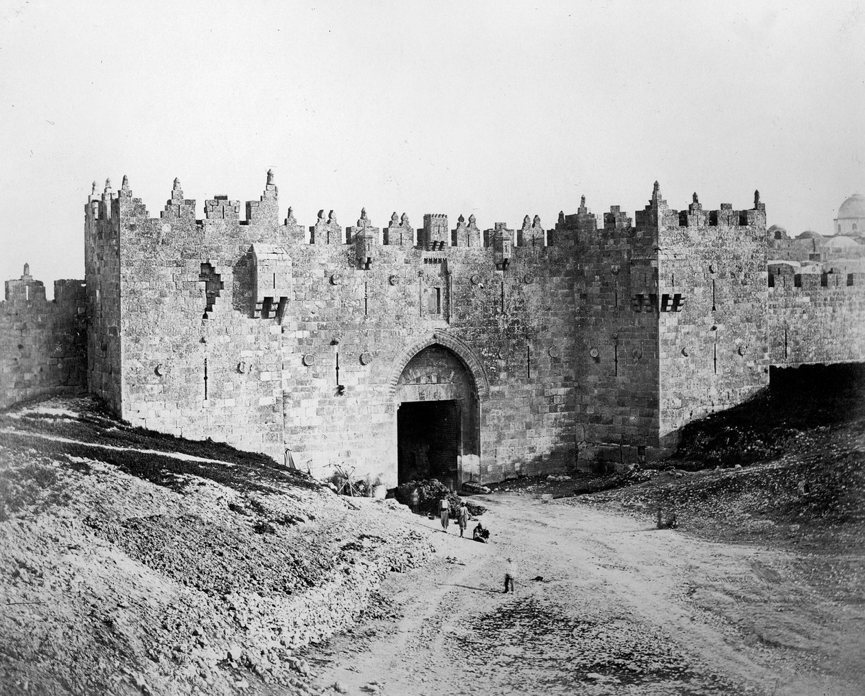 Porte de Damas, Jérusalem, 1857 - Felice Beato