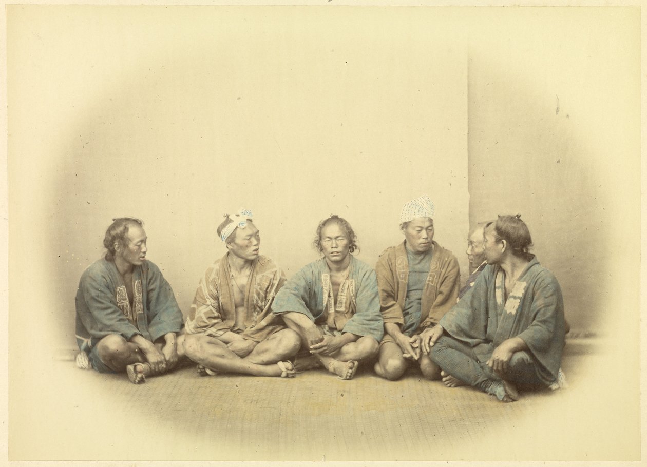 [Un groupe de travailleurs japonais sous contrat] - Felice Beato