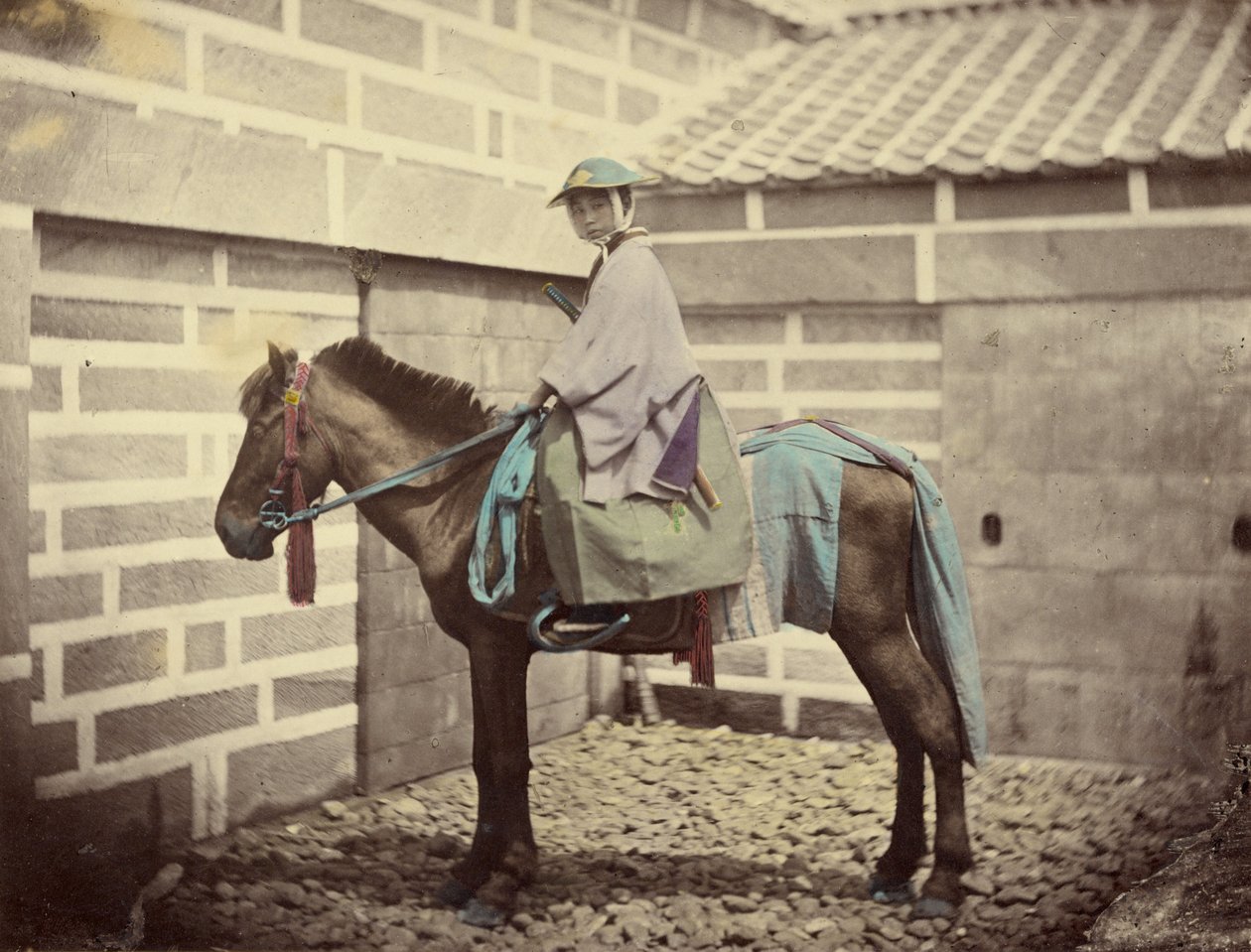 [Un officier japonais à cheval] - Felice Beato