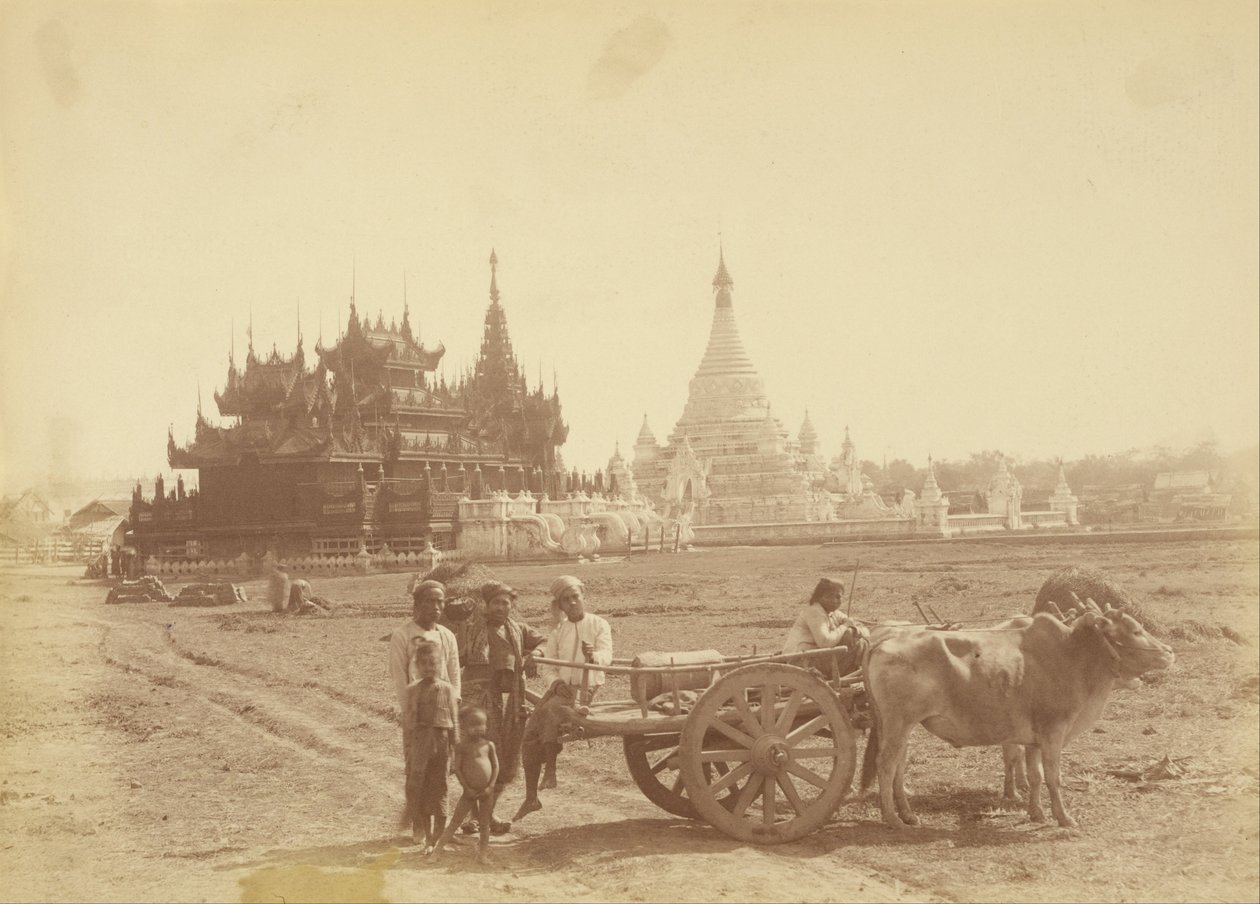 Pagode et Kyaung construits par le capitaine de la garde du corps du roi Thibaw Min - Felice Beato