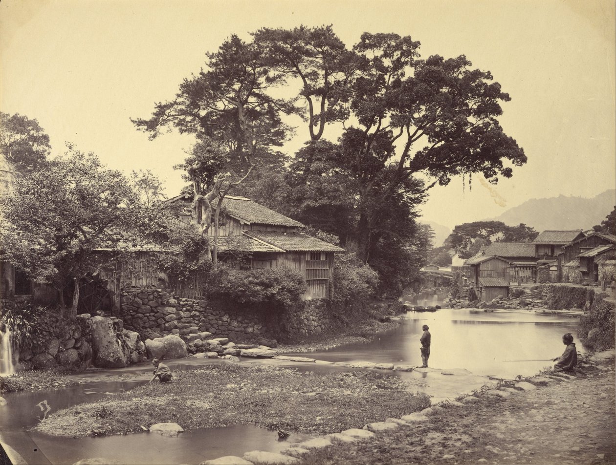 Vue dans la Ville Indigène, Nagasaki - Felice Beato