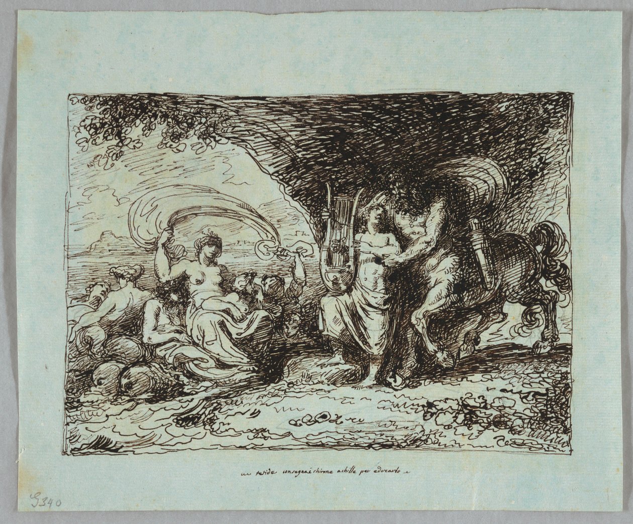Achille enseigné par le centaure Chiron à jouer de la lyre - Felice Giani