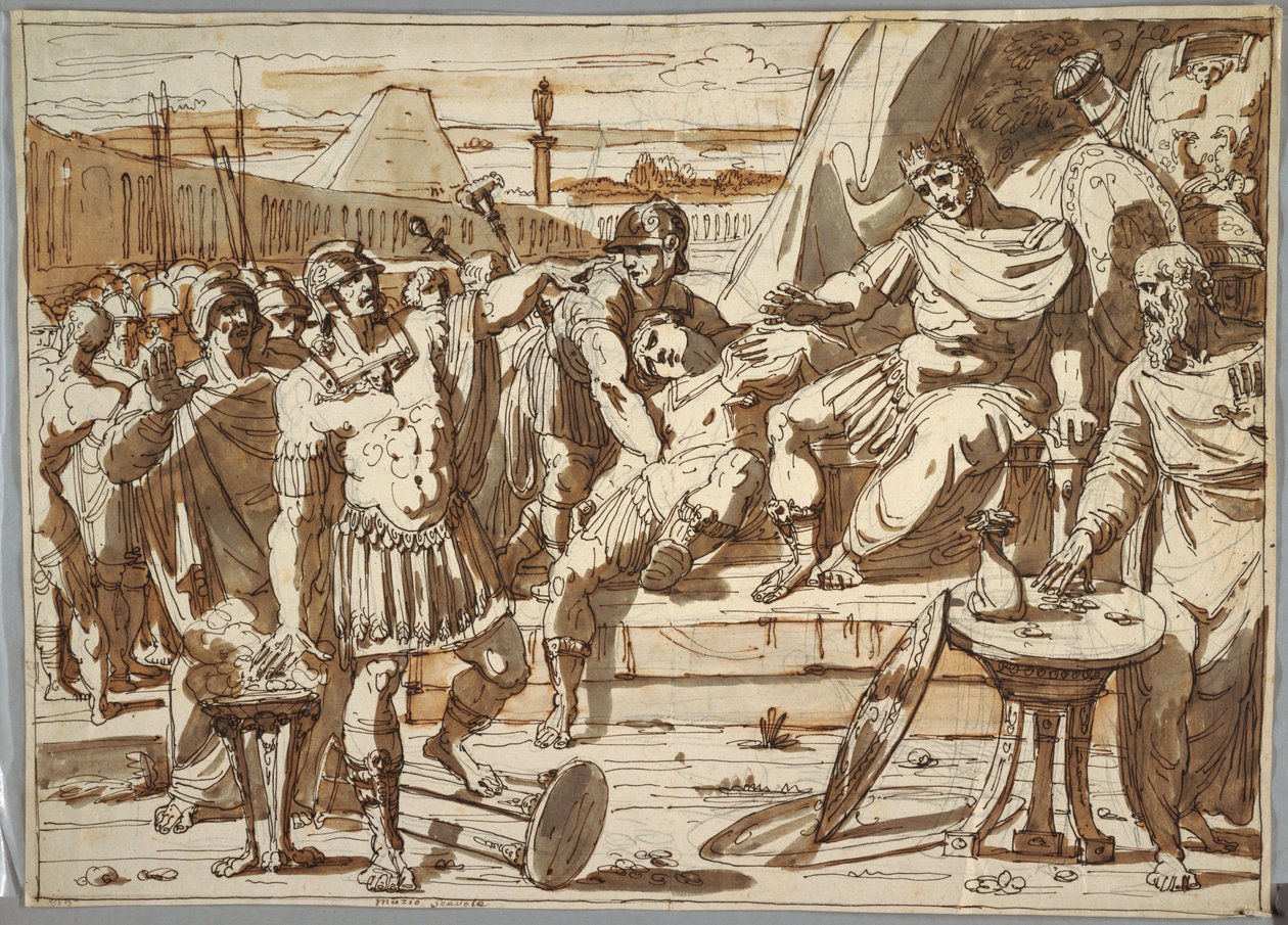 Caius Mucius Scaevola et Porsena - Felice Giani