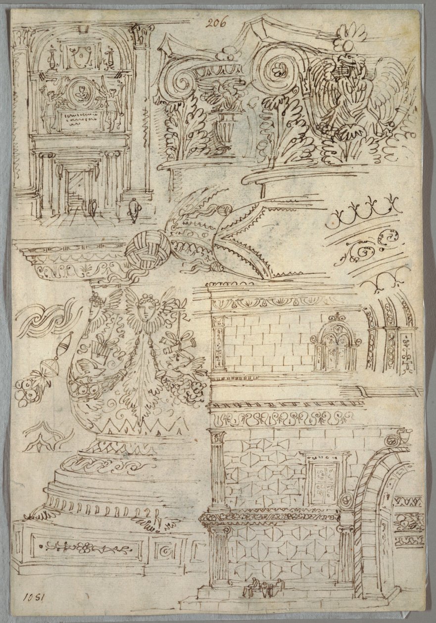 Étude décorative; Verso: Étude anatomique - Felice Giani
