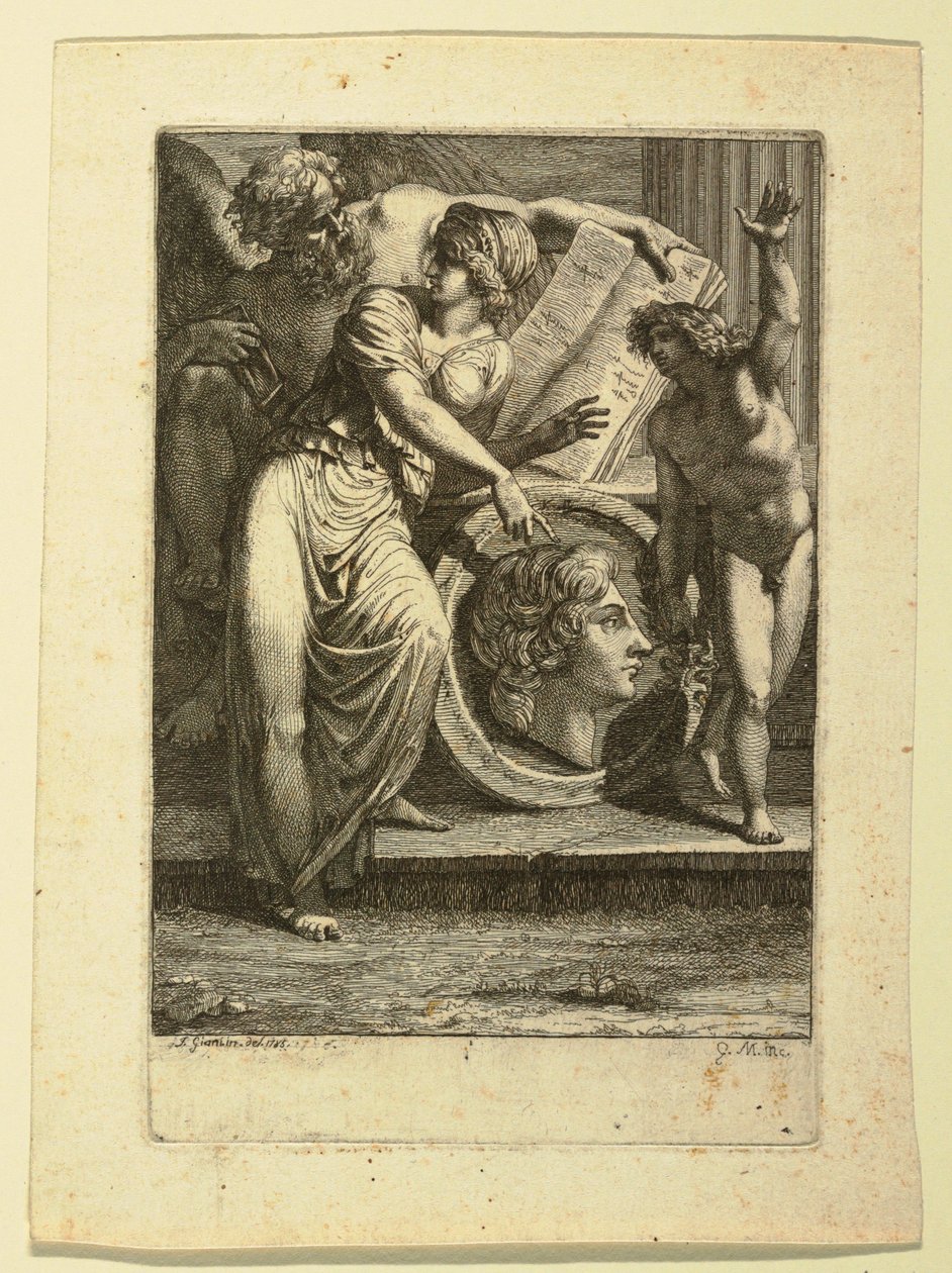 Dessin, Gravure : Frontispice ou page de dédicace, 1785 - Felice Giani