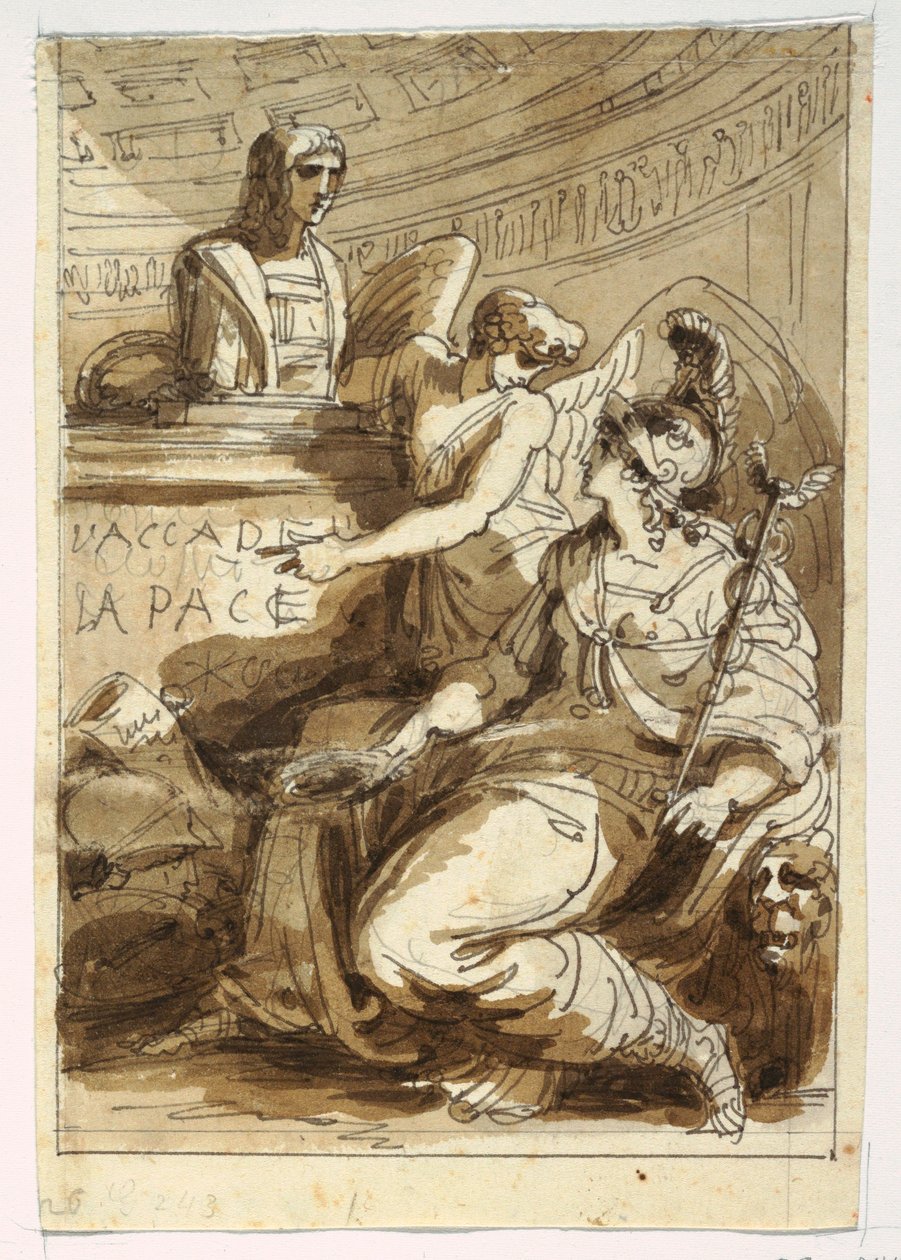 Dessin, Monument pour une Accademia della Pace, 1810-20 - Felice Giani