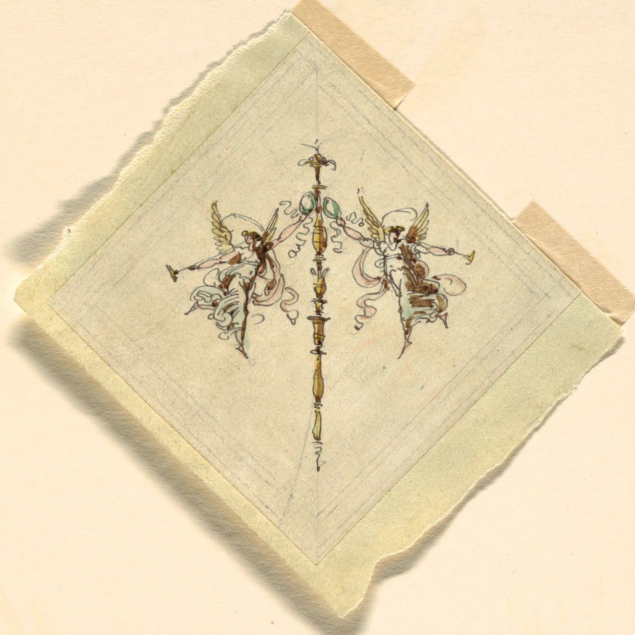 Renommée avec trompette, Sala di Recezione, Palazzo Quirinale, Rome - Felice Giani