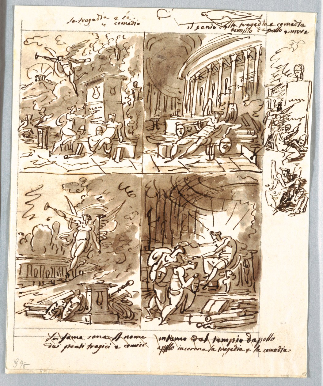 Quatre Allégories de la Comédie et de la Tragédie - Felice Giani
