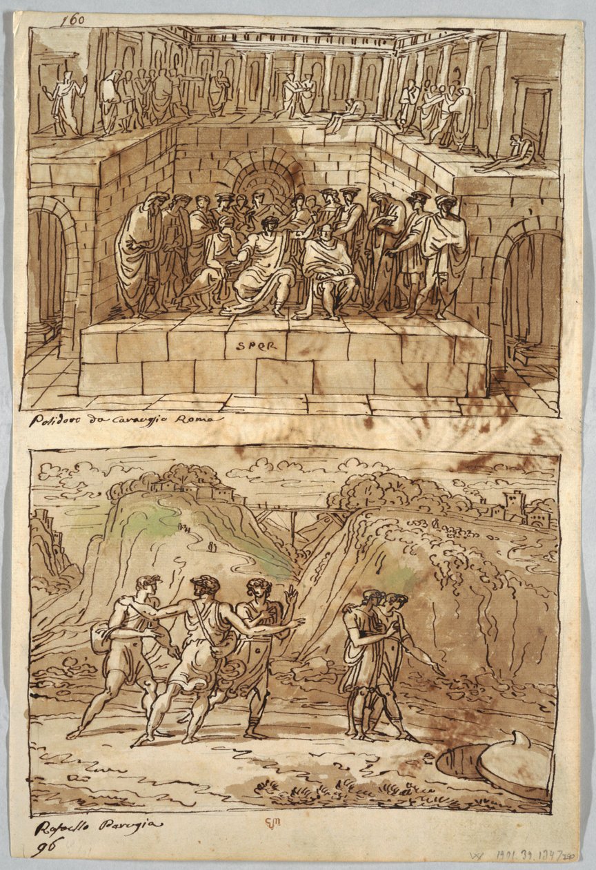 Page de carnet de croquis, Folio 98 : Deux peintures d