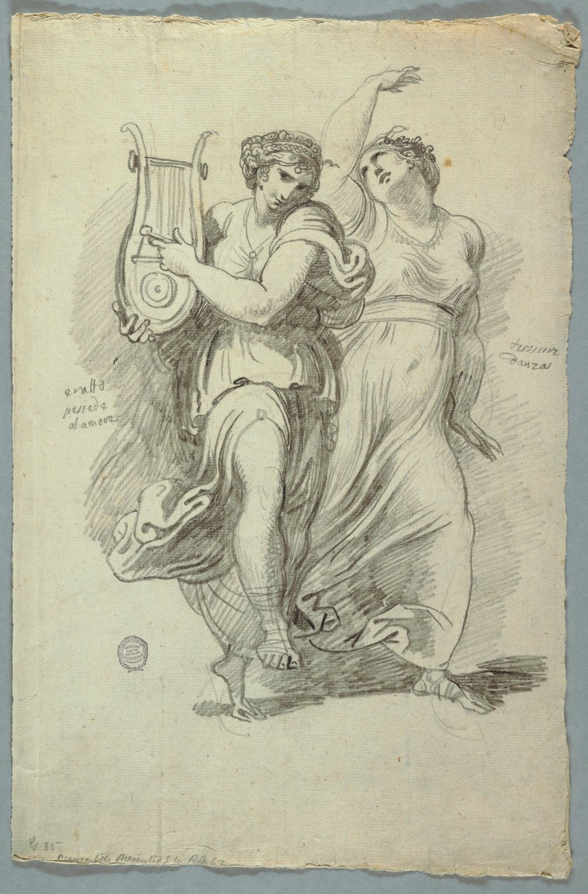 Terpsichore, Muse de la Danse et Erato, Muse de la Poésie d