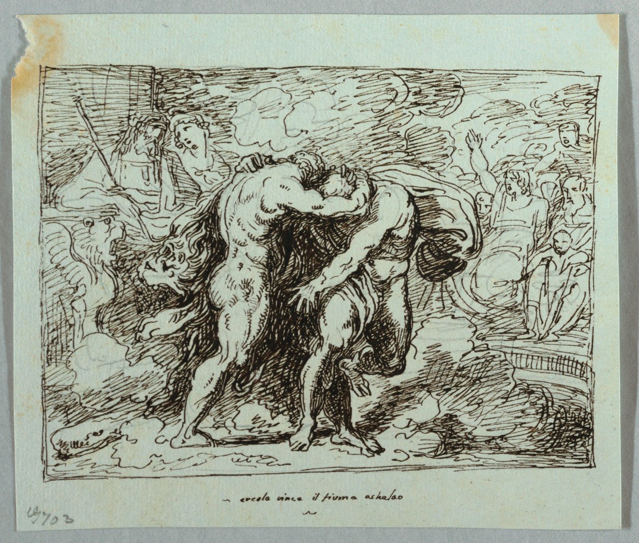 La lutte entre Hercule et le dieu fleuve Achéloos - Felice Giani