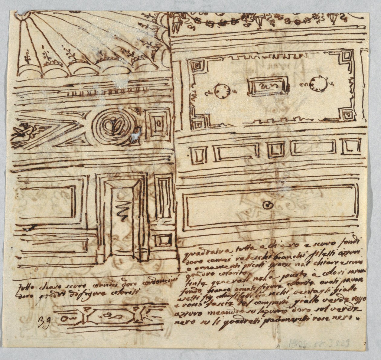 Trois études de miroirs muraux - Felice Giani