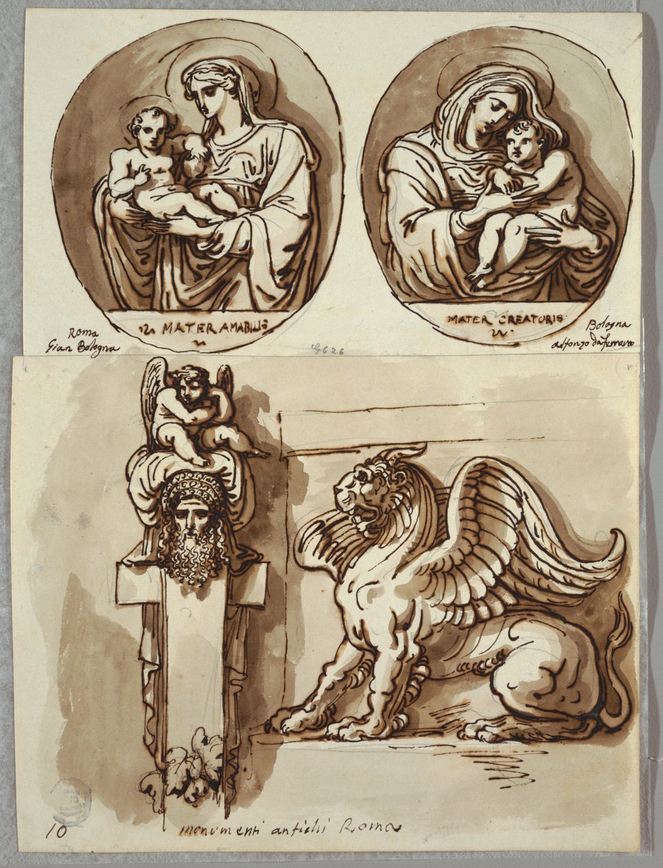 Deux dessins de la Madone et de l