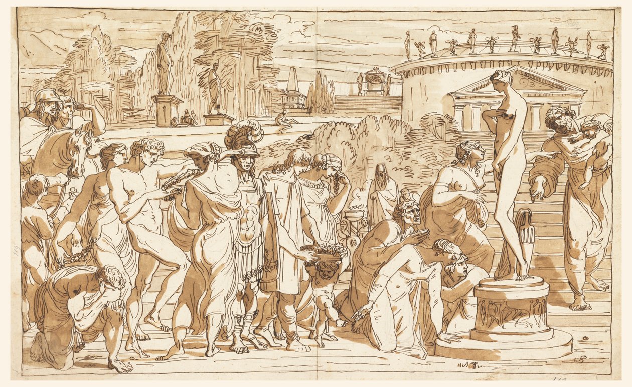 Adoration de Vénus dans un paysage classique - Felice Giani