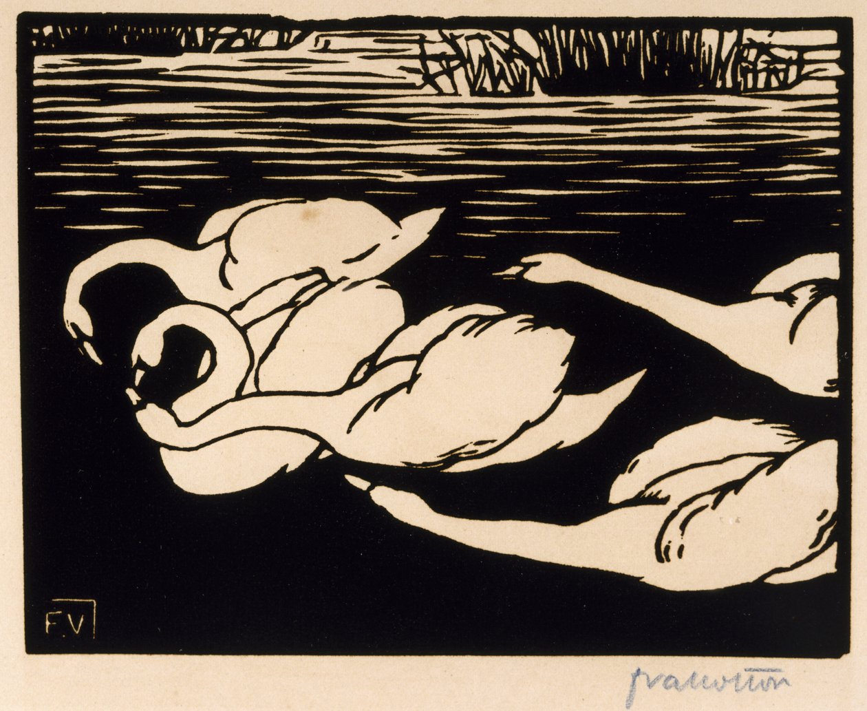 Les Cygnes - Felix Edouard Vallotton