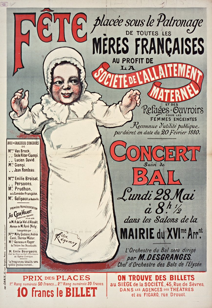 Affiche pour la fête des mères française en 1906 - Felix Regamey