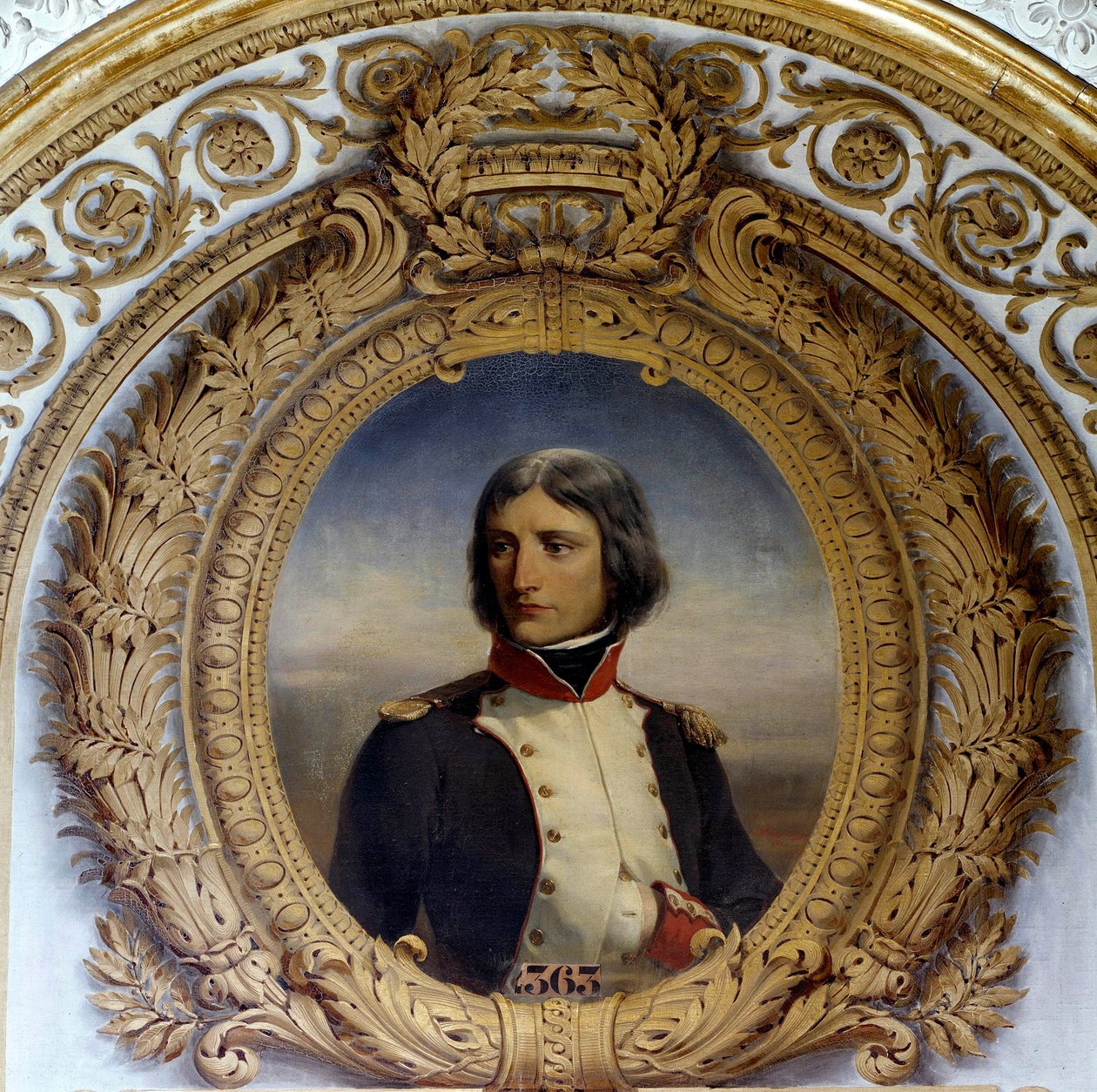 Portrait de Napoléon Bonaparte (1769-1821) en uniforme de lieutenant-colonel du premier bataillon de Corse en 1792 - Felix (after) Philippoteaux