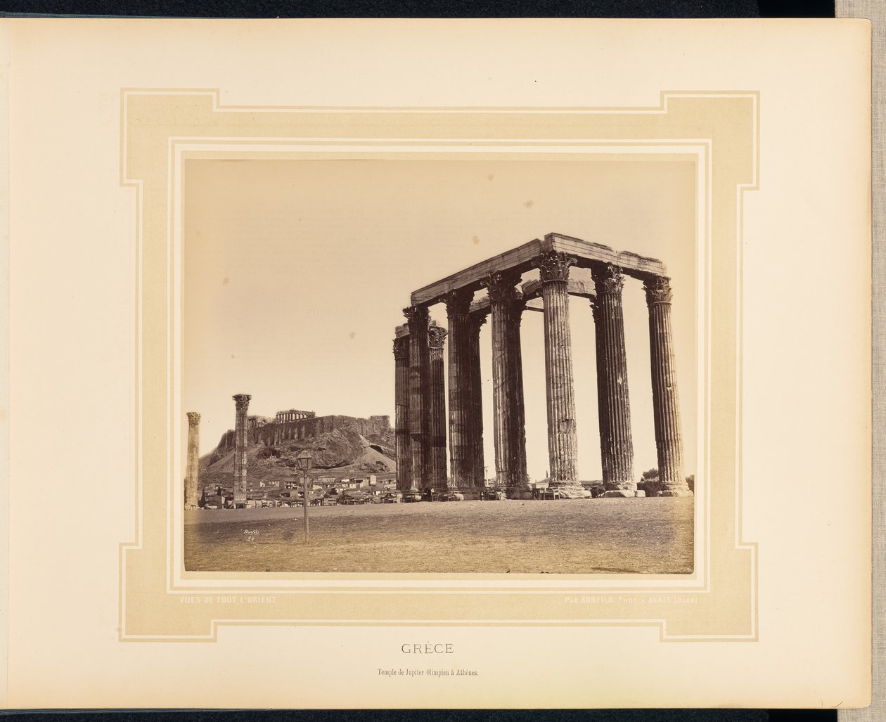 Grèce: Temple de Jupiter Olimpien à Athènes - Félix Bonfils