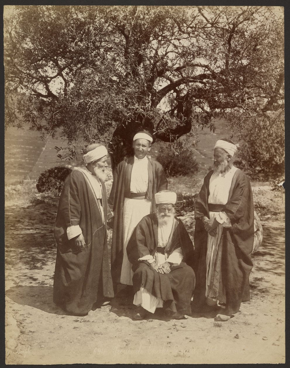 Groupe de Cheiks Druses: Mt. Carmel - Félix Bonfils