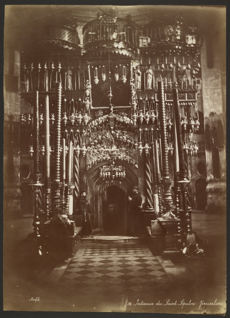 Intérieur du Saint-Sépulcre, Jérusalem - Félix Bonfils