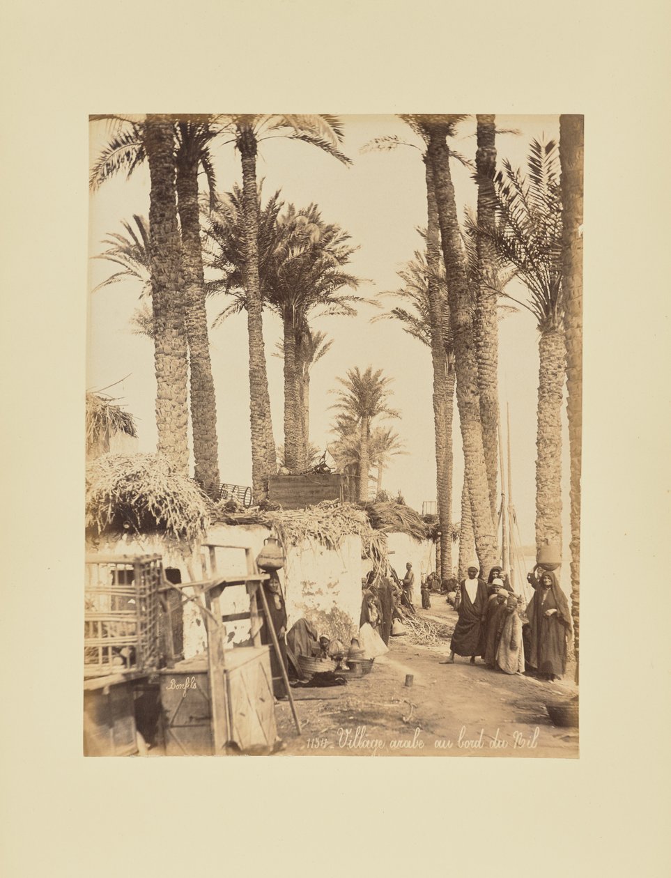 Village arabe au bord du Nil - Félix Bonfils