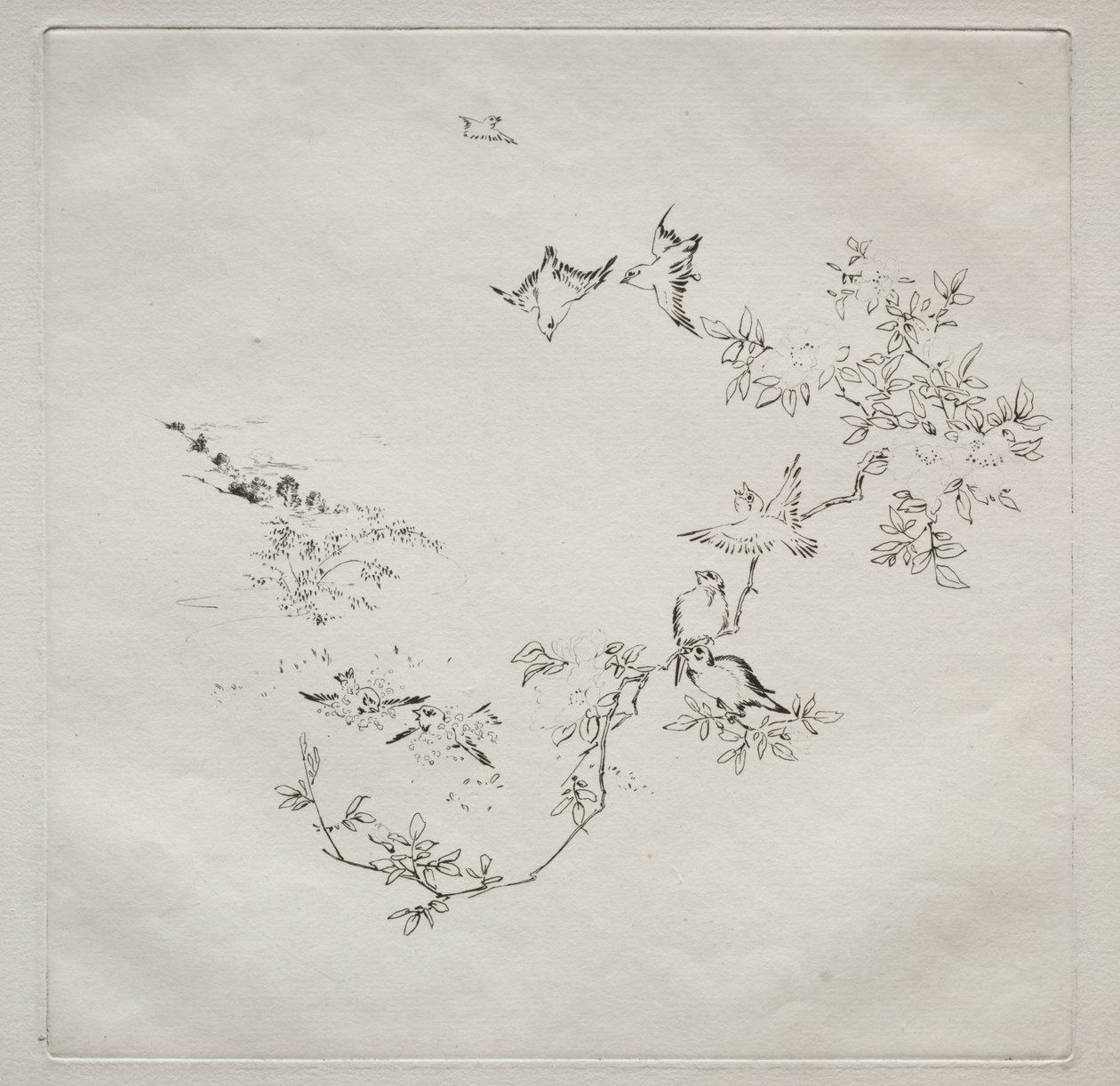 Service parisien (service Haviland) : Lever de soleil (no. 12) - Felix Bracquemond