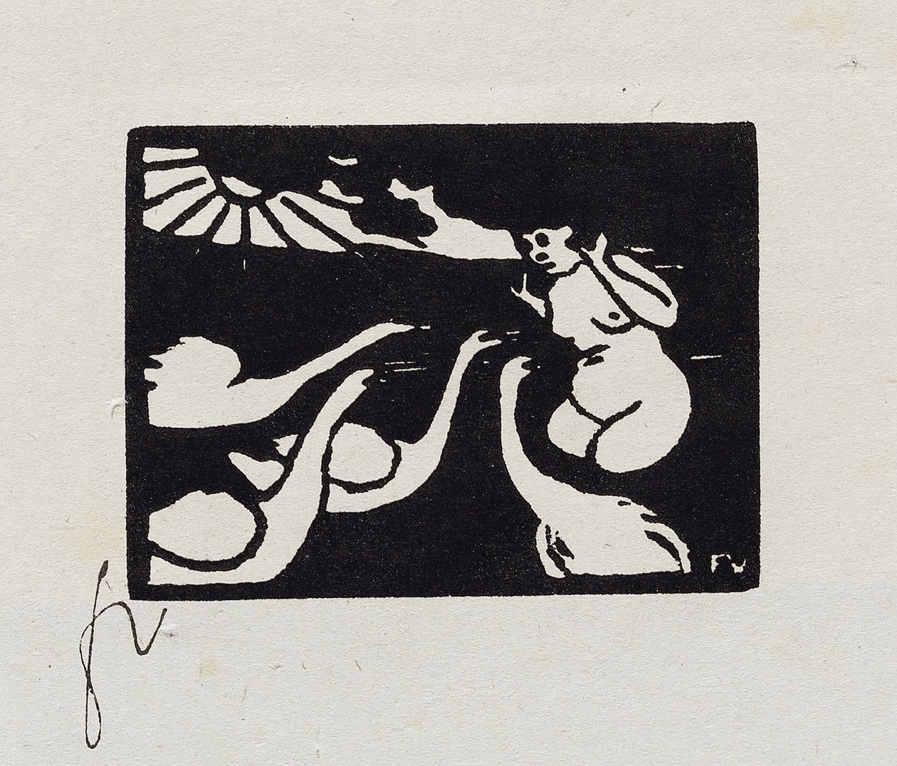 Baigneur avec des cygnes, X de "Les Petites Baigneuses", 1893 - Felix Edouard Vallotton