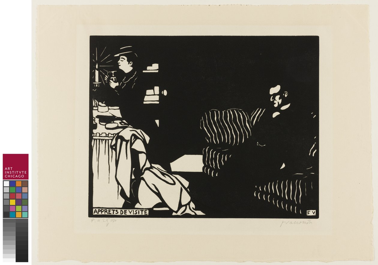 Se préparer pour une visite, planche huit des Intimités, 1898 - Felix Edouard Vallotton