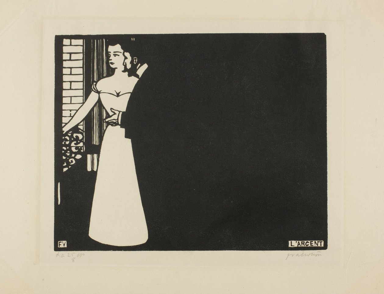 Argent, planche cinq de "Intimités", 1898 - Felix Edouard Vallotton