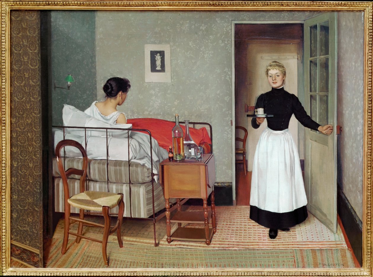 Le patient malade - Felix Edouard Vallotton