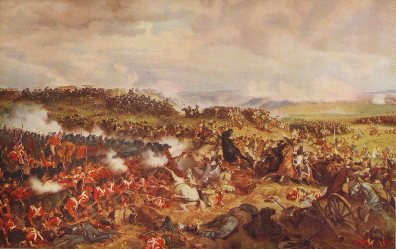 Charge des cuirassiers français à Waterloo, 1874, vers 1915 - Felix Henri Emmanuel Philippoteaux
