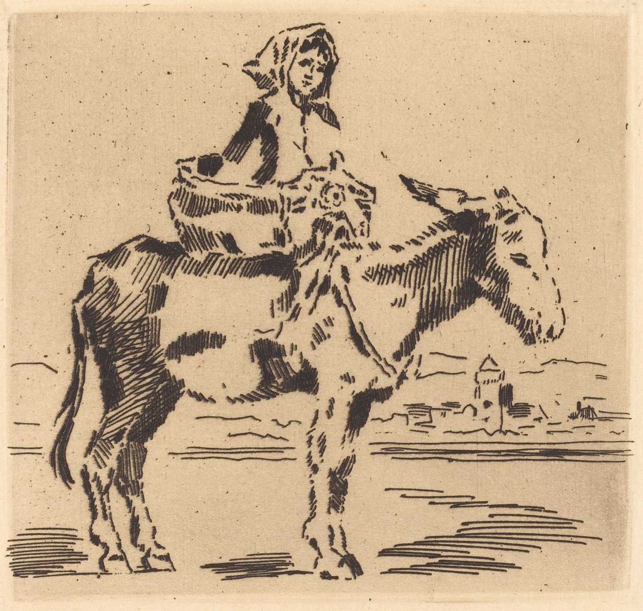 Cacoletière à la Tour - Felix Hilaire Buhot