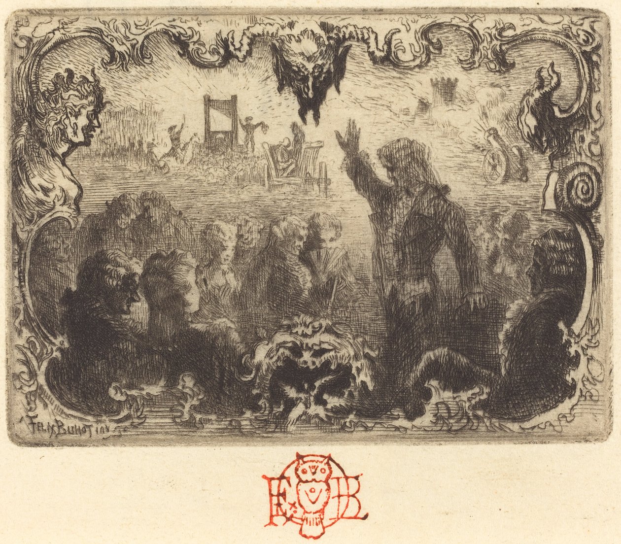 Le Diable amoureux de Jacques Cazotte, 3ème vignette - Felix Hilaire Buhot