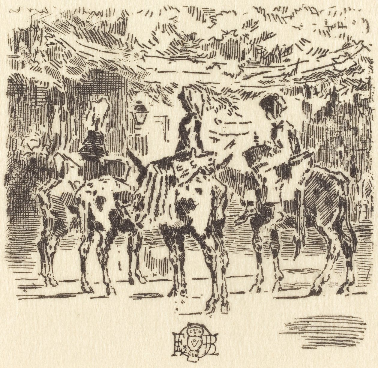 Les Petits Ânes de Luchon - Felix Hilaire Buhot