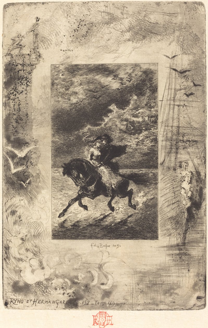 Ryno et Hermangarde, 1879-1880 - Felix Hilaire Buhot