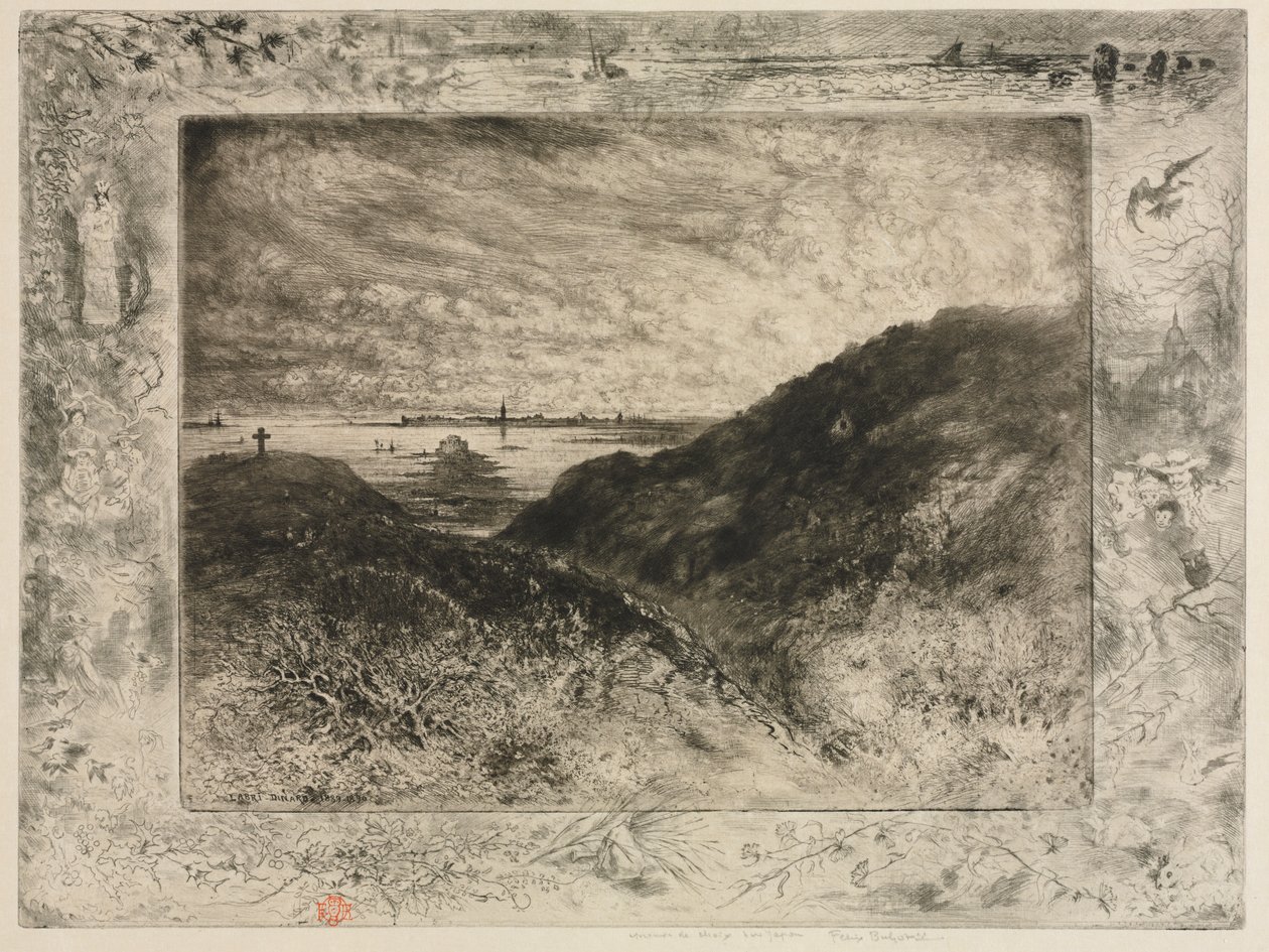 La Falaise : Baie de Saint-Malo - Felix Hilaire Buhot