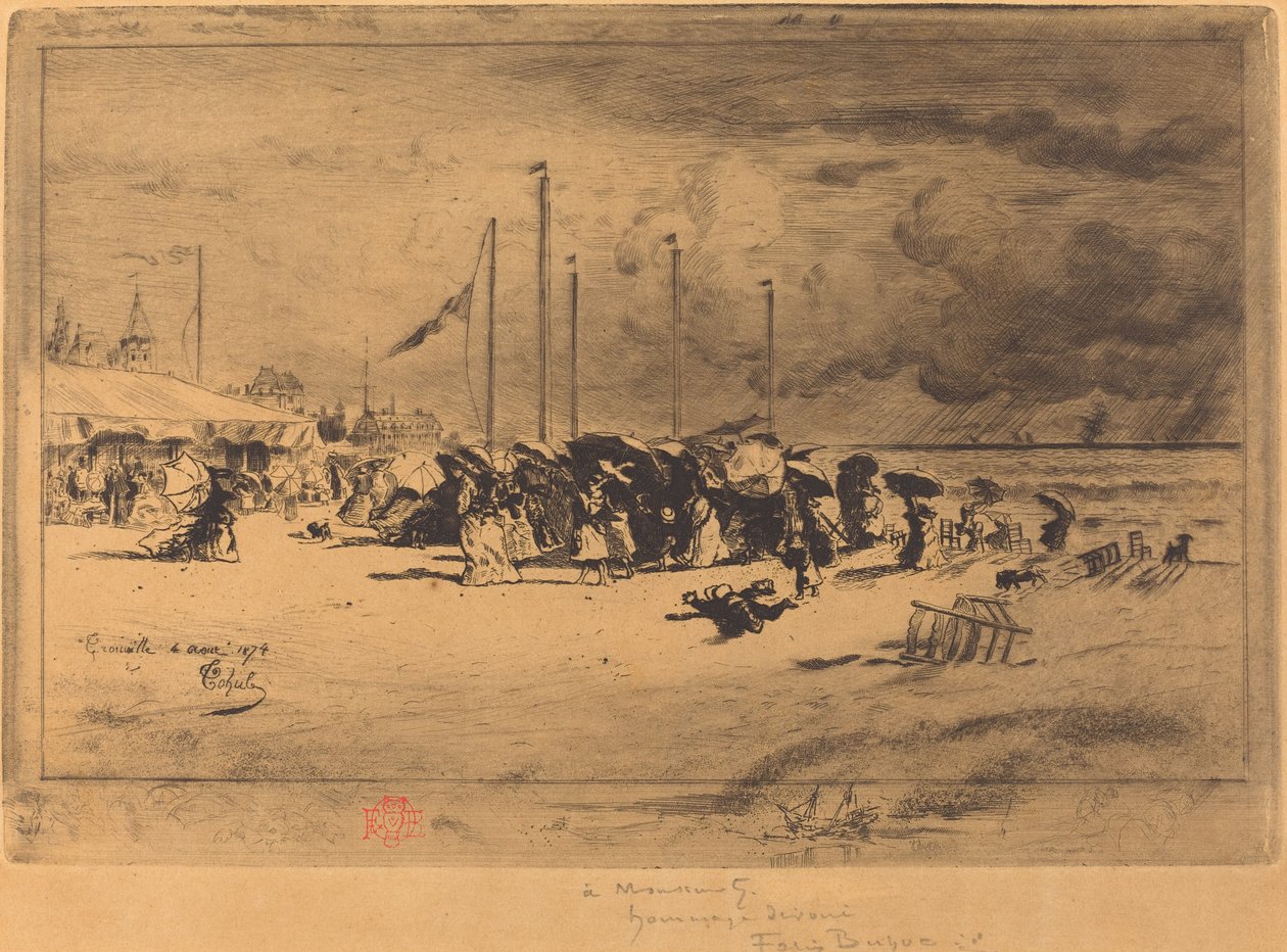 Un grain à Trouville - Felix Hilaire Buhot