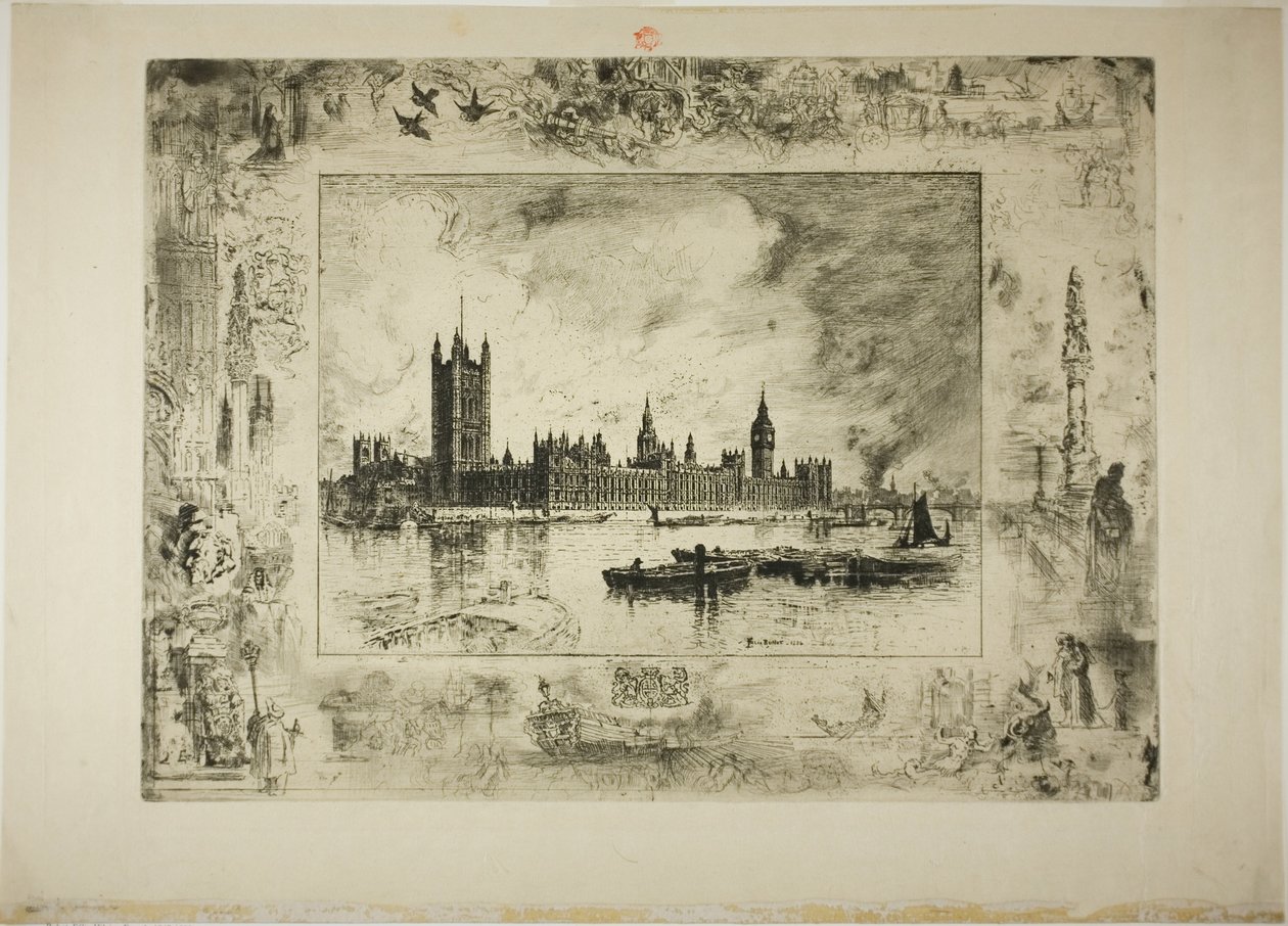 Palais de Westminster - Felix Hilaire Buhot