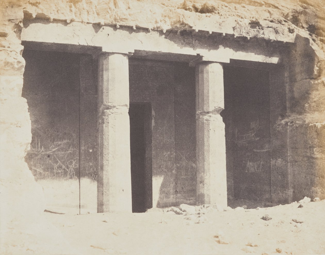 Architecture rupestre - Tombe de Khnoumhotep, Beni Hasan - Félix Teynard
