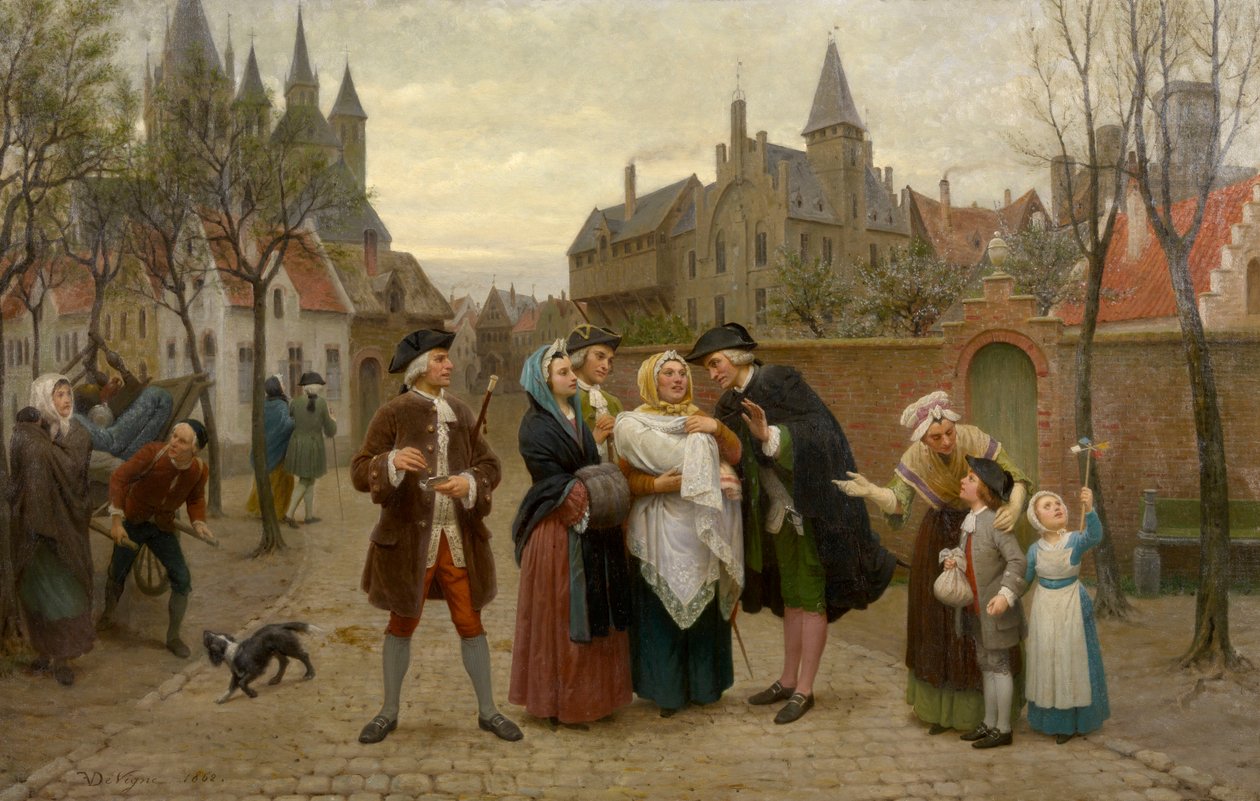 Un baptême en Flandre au 18e siècle - Felix de Vigne