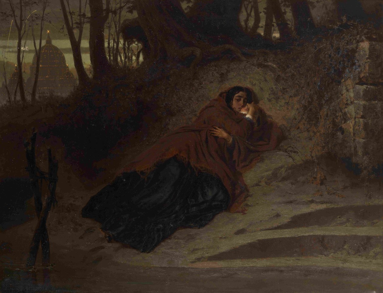Abandonné. Le Vatican et le Péché, 1872 - Feodor Andreyevich Bronnikov