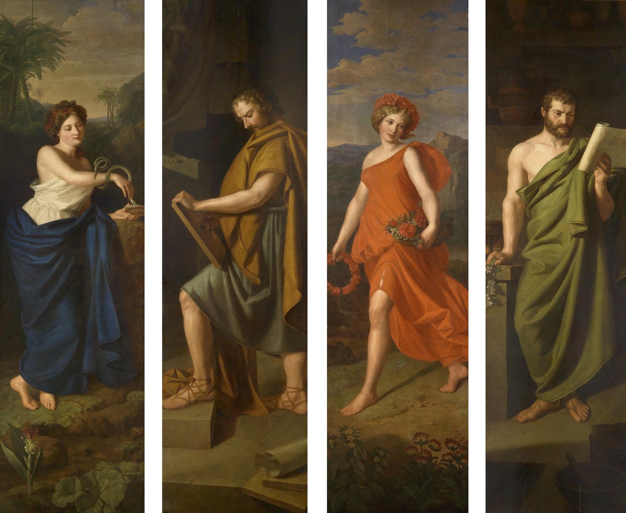 Hygieia, Hippocrate, Flore et Galen - Ferdinand Georg Waldmuller