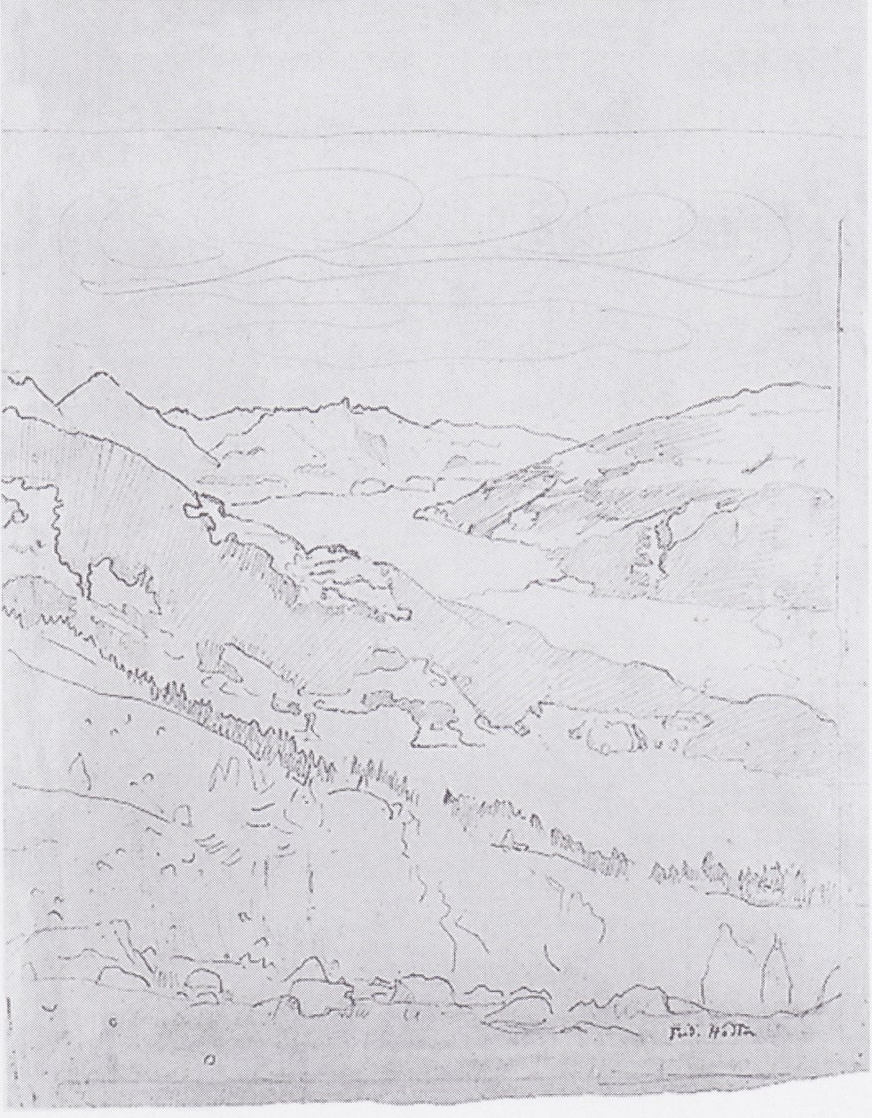 Lac de Thoune depuis le chemin vers Schynige Platte - Ferdinand Hodler