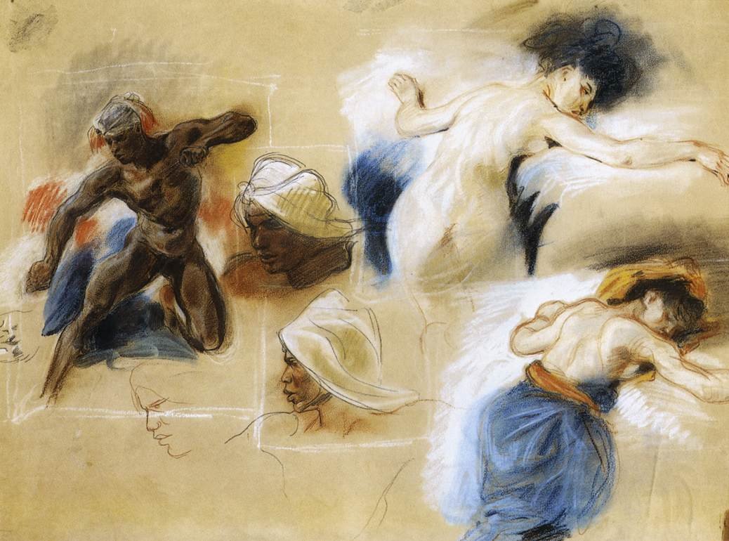 Esquisse pour La Mort de Sardanapale - Ferdinand Victor Eugene Delacroix