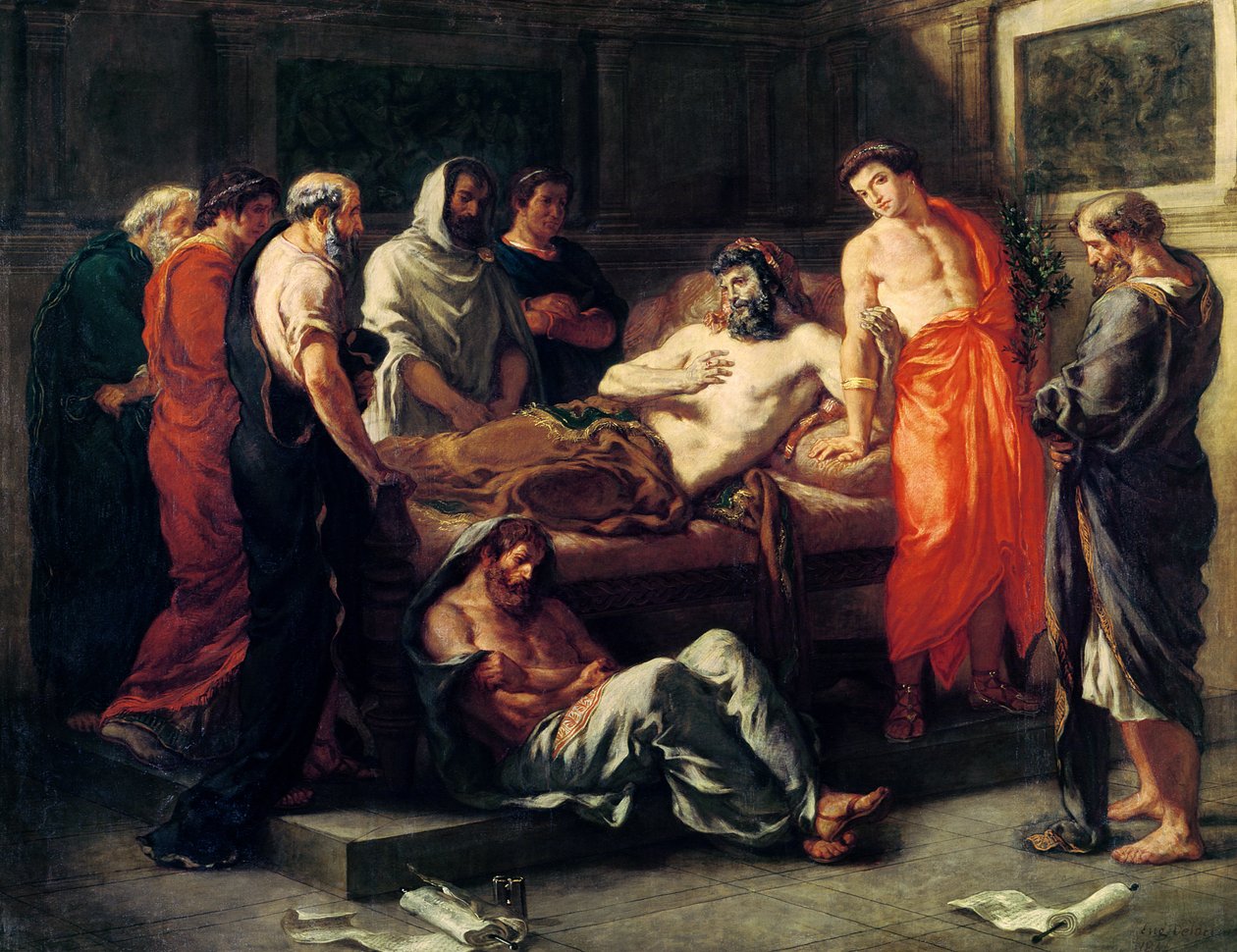 Étude pour La Mort de Marc Aurèle (121-180), avant 1844 - Ferdinand Victor Eugene Delacroix