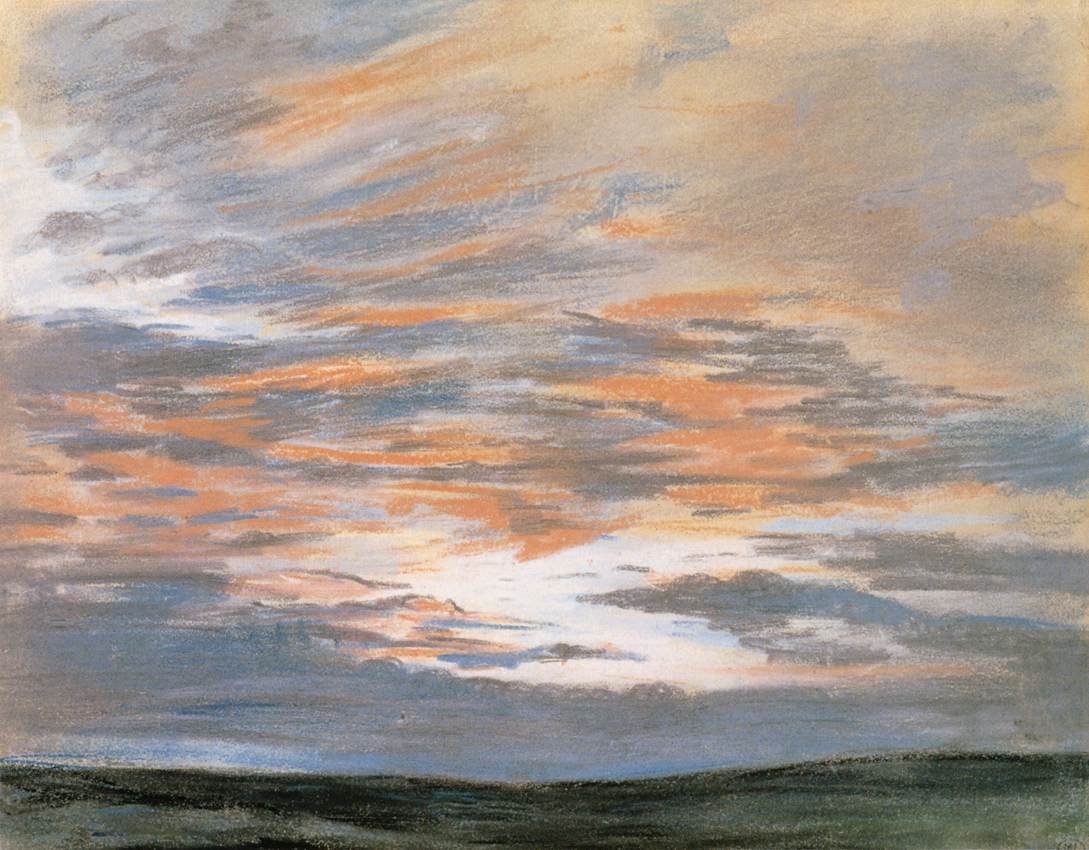 Étude du ciel au coucher du soleil - Ferdinand Victor Eugene Delacroix