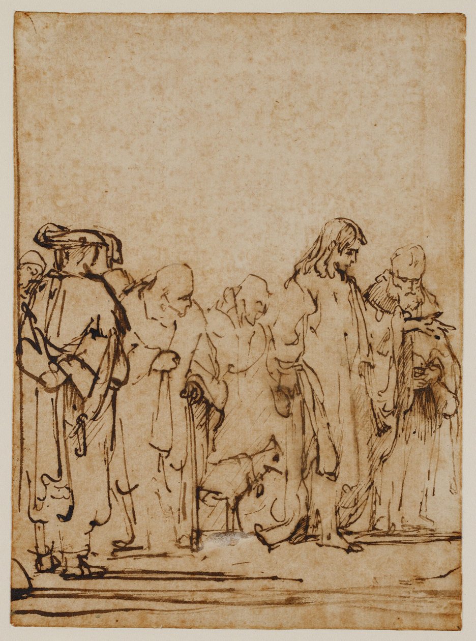 Le Christ avec ses disciples et/ou les pharisiens - Ferdinand Bol