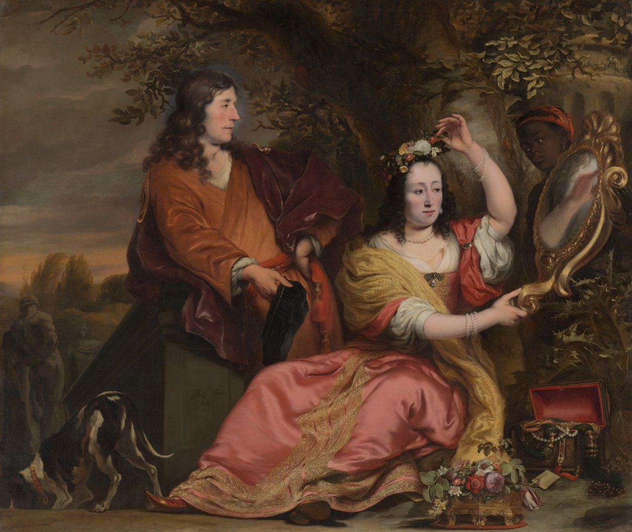 Jan van der Voort et sa sœur Catharina avec un serviteur - Ferdinand Bol