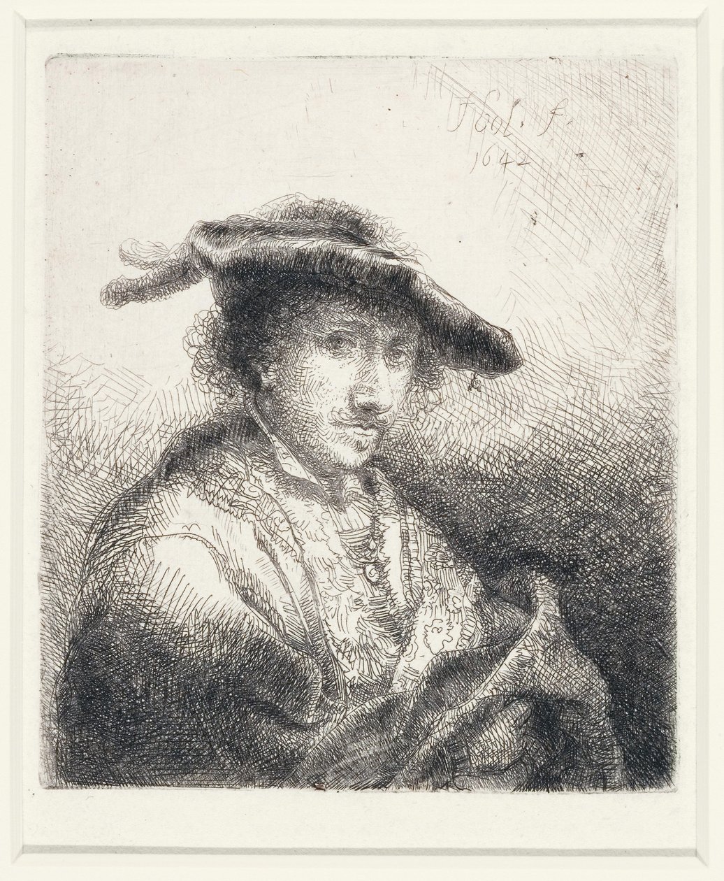 Jeune Homme portant un Chapeau à Plumes, 1642 - Ferdinand Bol